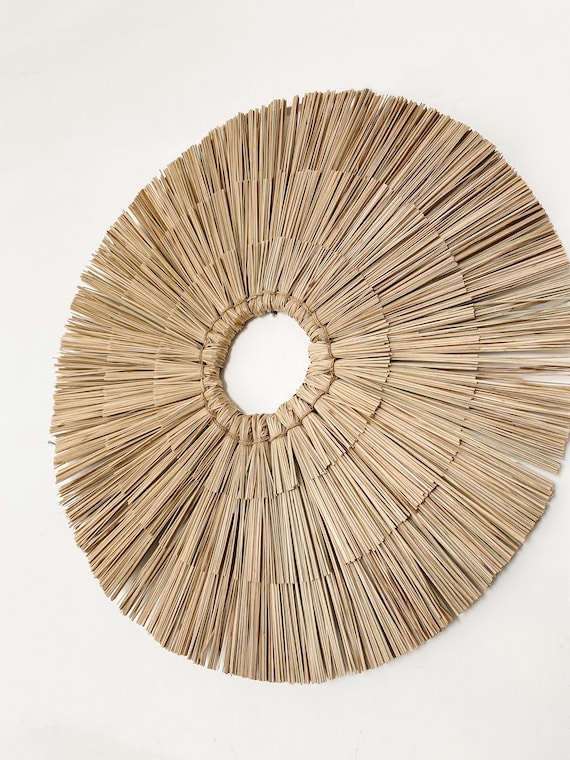 Round woven wall basket sale