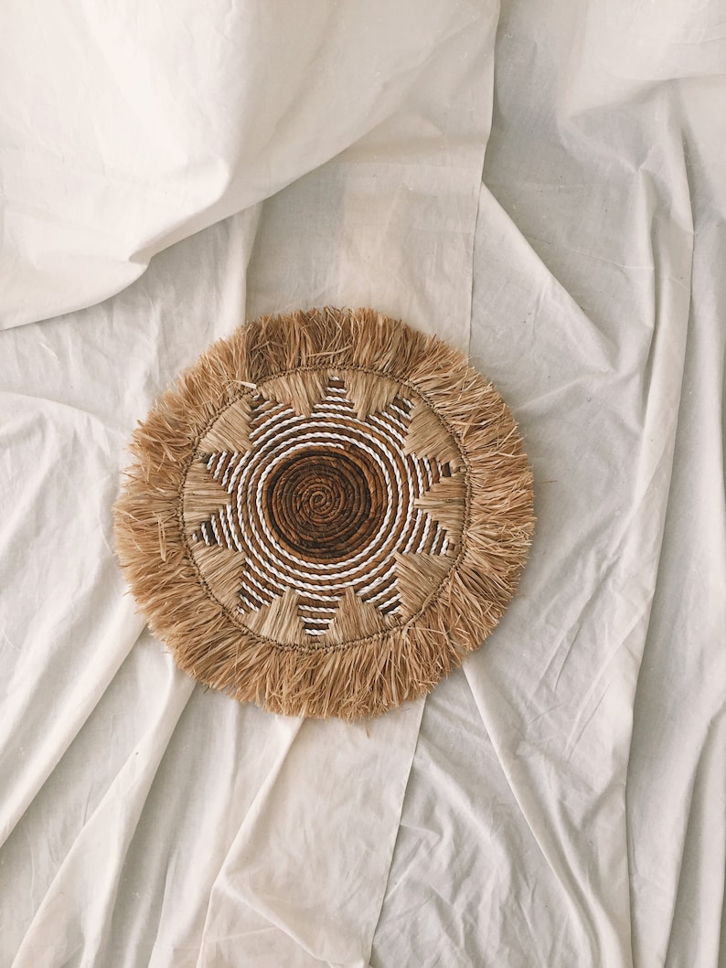 Banana Bark Fringe Wall Decor Hanging Wall Natural Decor Etsy