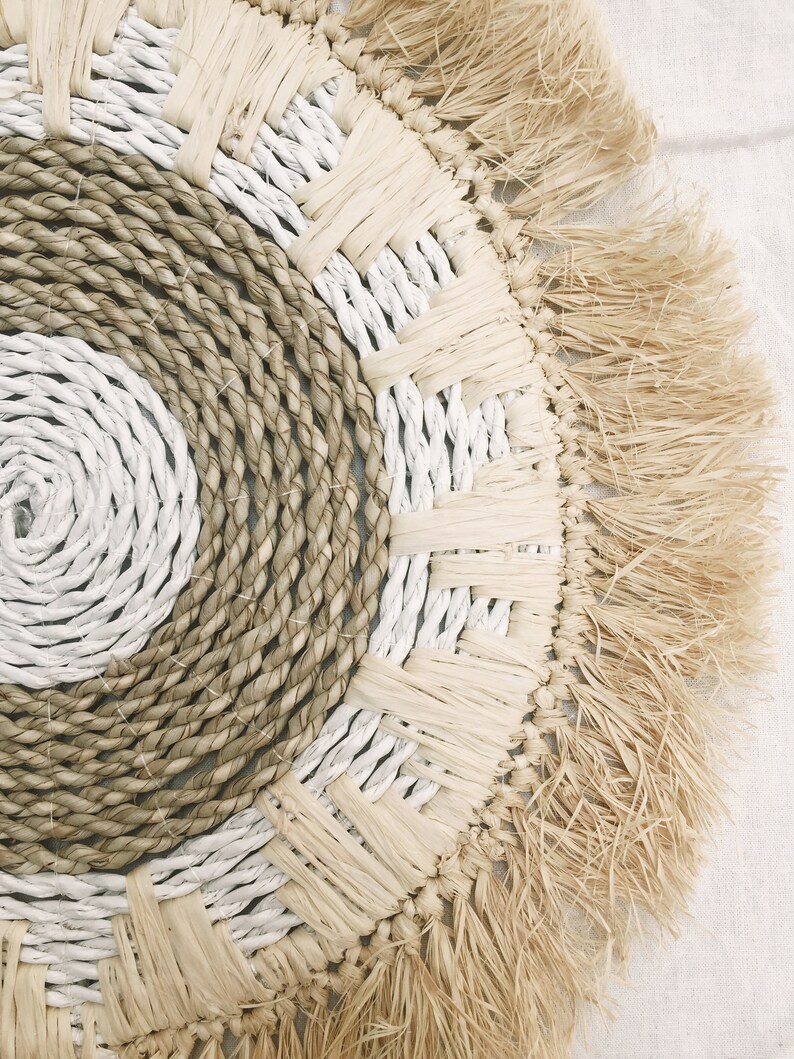 Natural Placemats Fringe Hanging Wall Natural Decor Fringe Etsy
