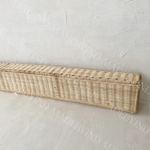 Rattan Straight Window Pelmet, Boho Window Pelmet, Rattan Valance Made from Rattan, Natural Rattan Decoration, Natural Rattan Window Cover