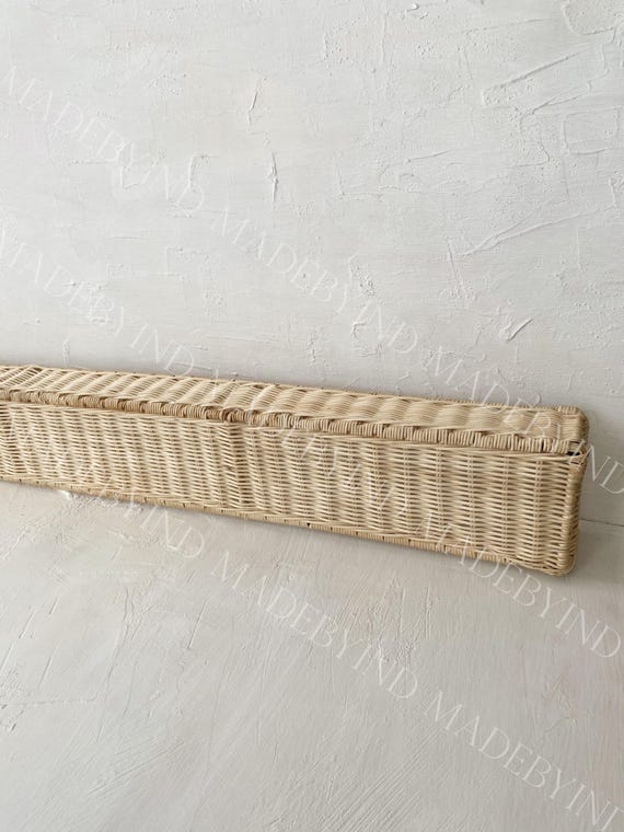 Rattan Straight Window Pelmet, Boho Window Pelmet, Rattan Valance Made from Rattan, Natural Rattan Decoration, Natural Rattan Window Cover