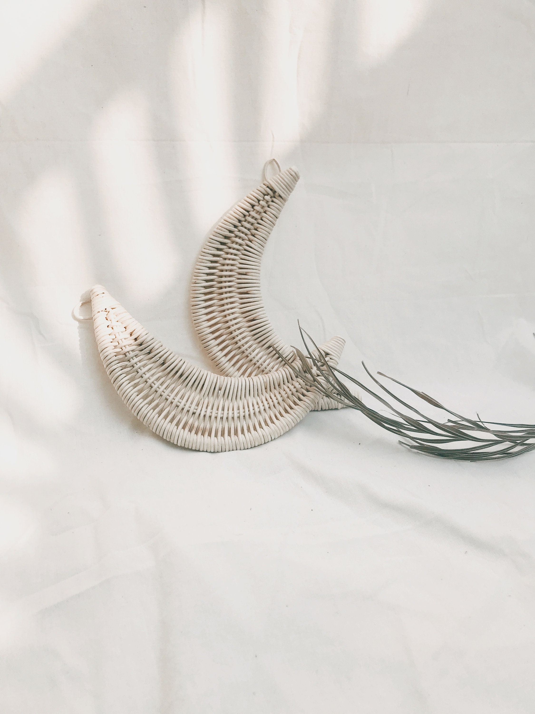 Moon Rattan Wall Decor Moon Shelf Decoration Kids Decor Etsy