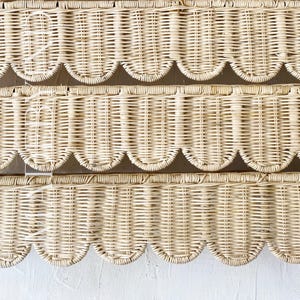 Rattan Scallop Window Pelmet, Window Wicker Cornice, Rattan Valance ...