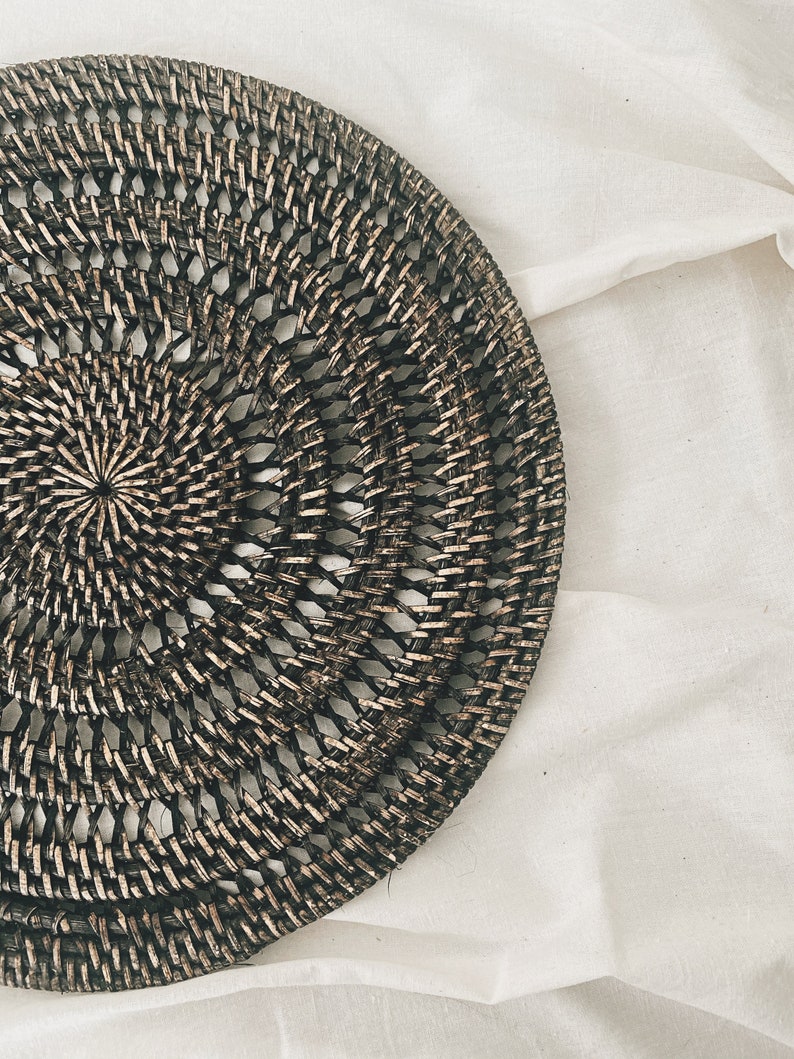 Swirl Rattan Placemats & Wall Decor Rattan Placemats Natural Etsy