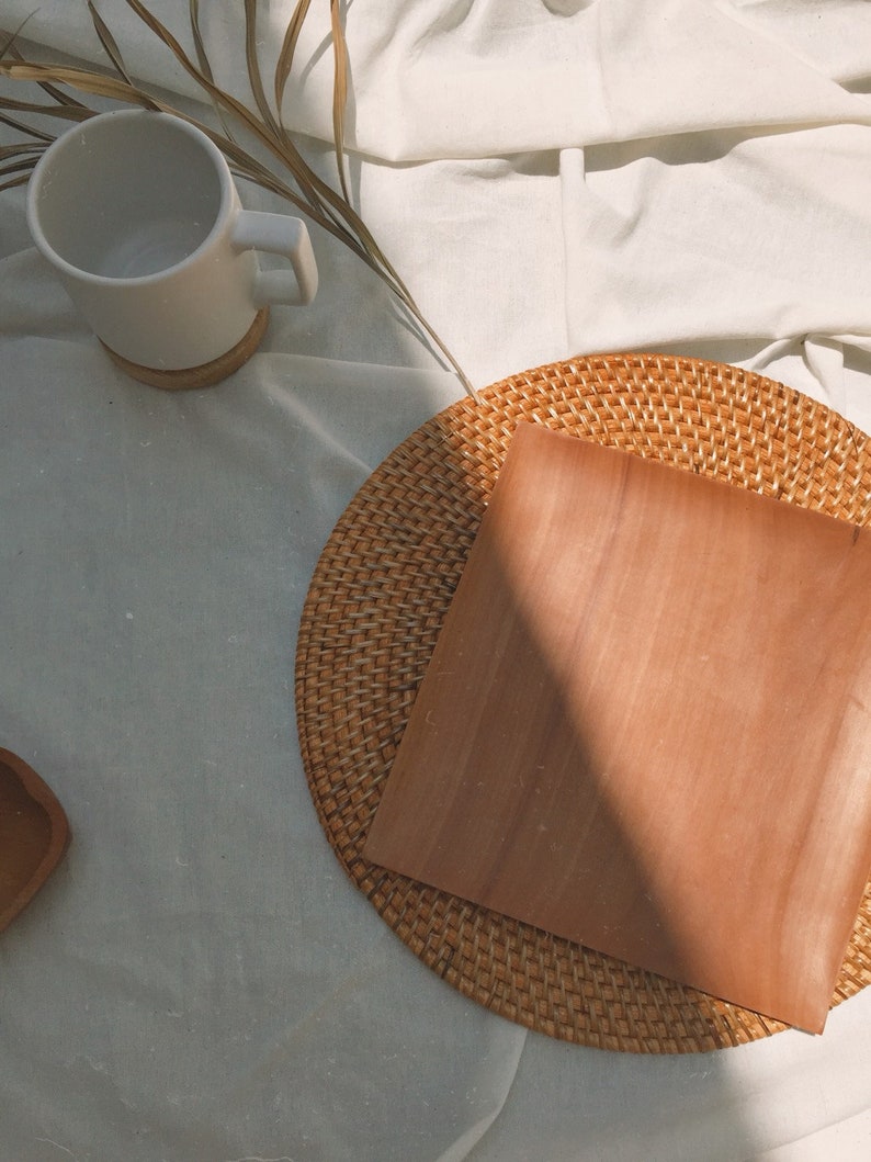 Honey Round Rattan Placemats Honey Natural Color Placemats Etsy