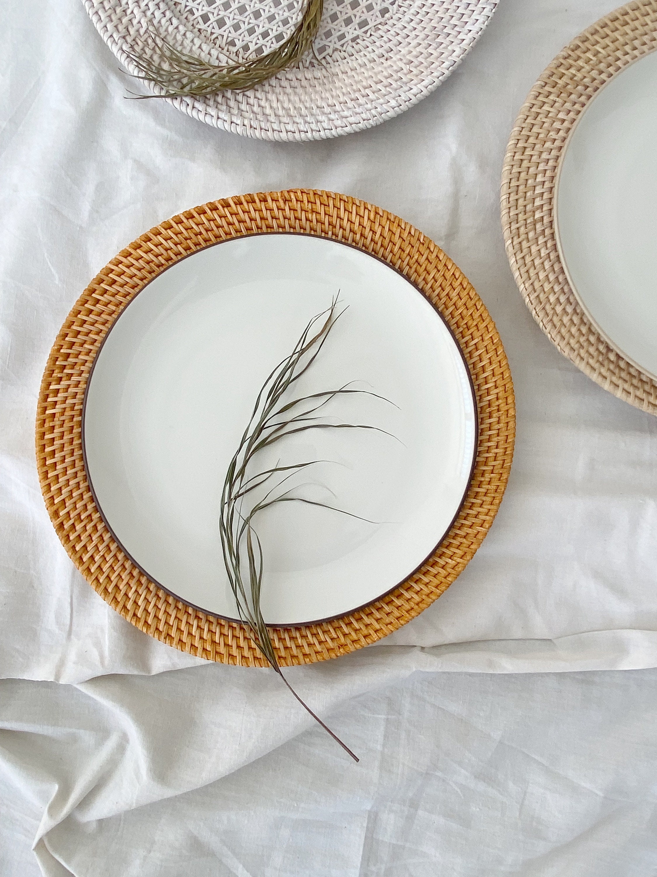 Rattan Plate Placemats Rattan Plate Wall Decor Rattan Table Etsy UK