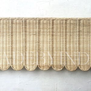 Rattan Scallop Window Pelmet, Window Wicker Cornice, Rattan Valance ...
