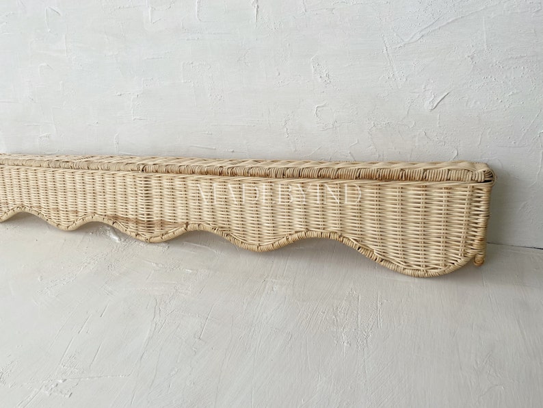 Natural Wave Rattan Window Pelmet, Window Pelmet, Rattan Valance Made ...
