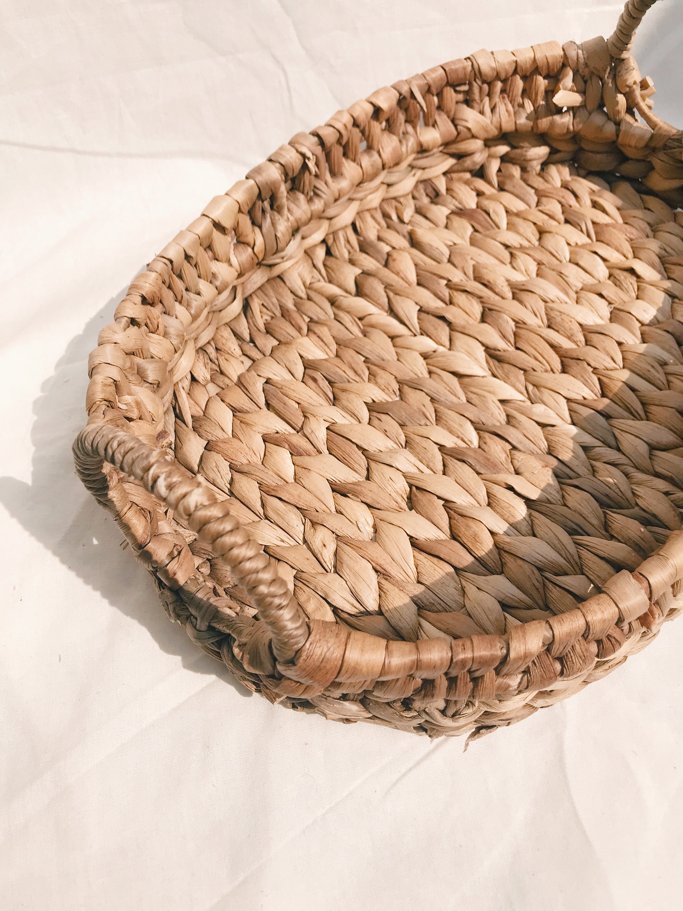 Oval Boho Tray Straw Serving Tray Woven Tray With Handle Etsy UK