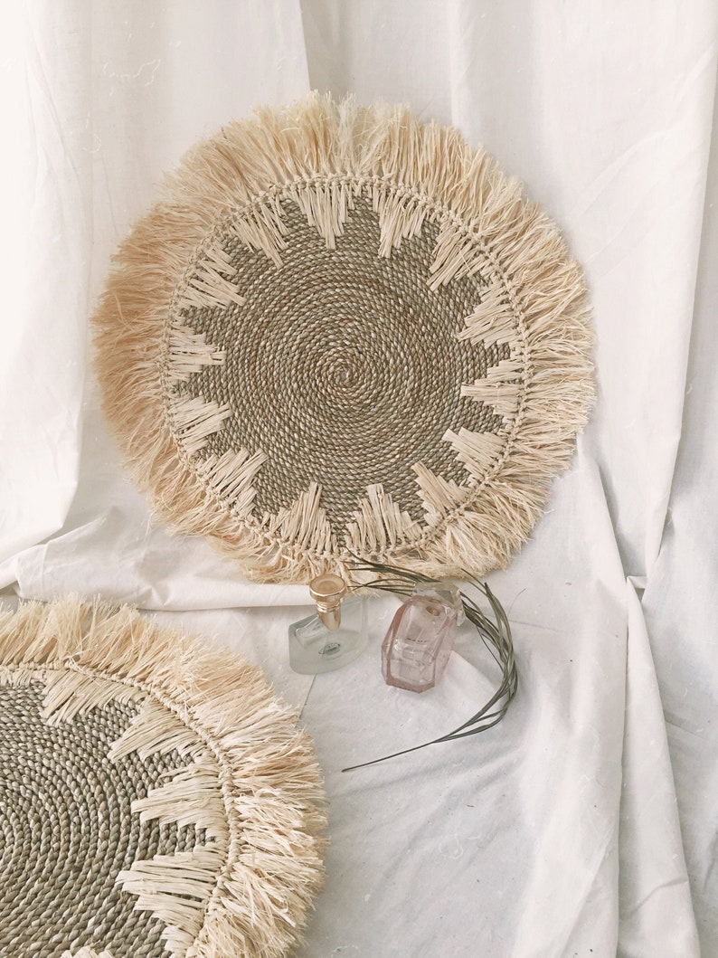 Natural Sea Grass Wall Decor Raffia Wall Natural Decor Etsy