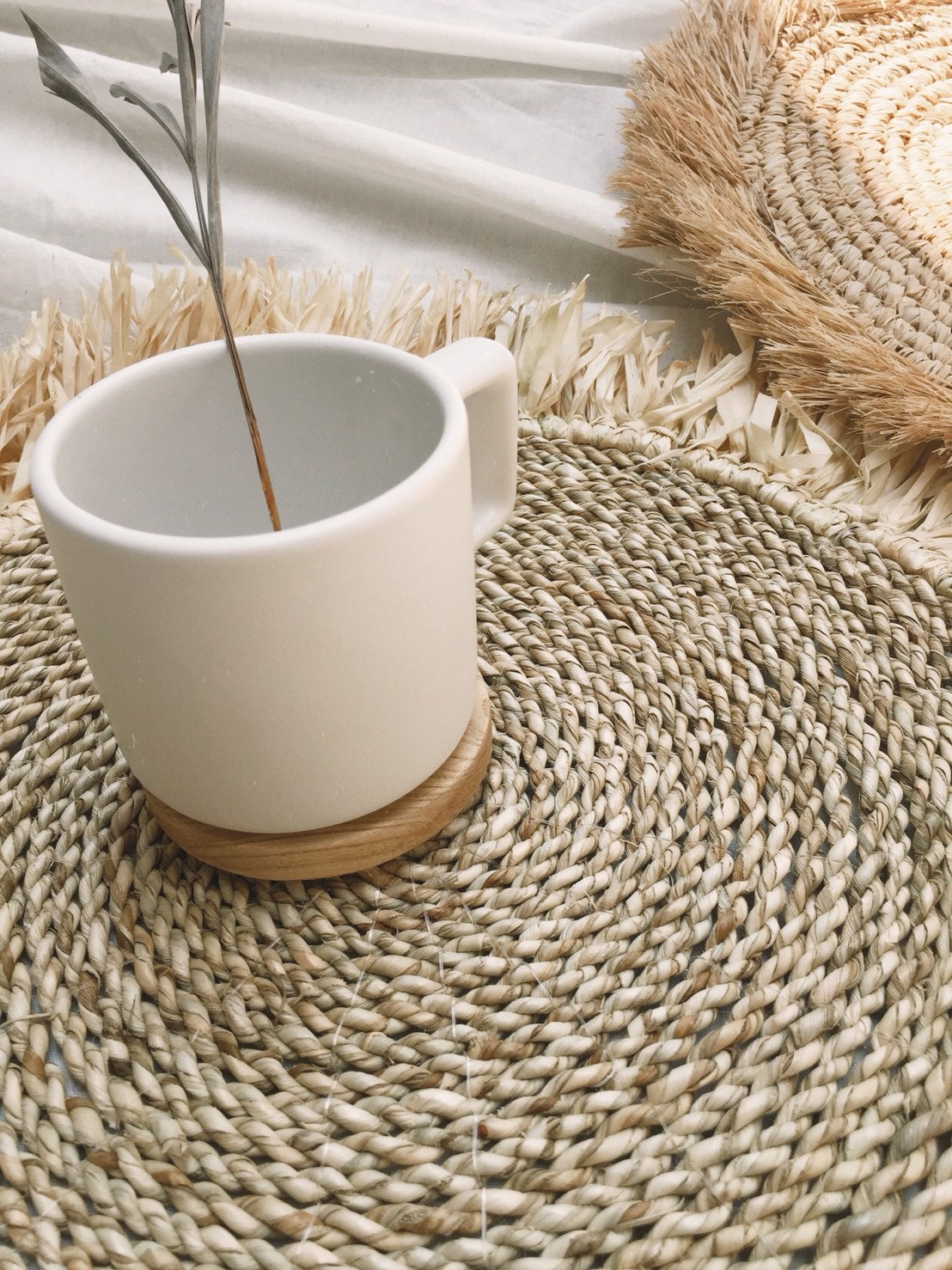 Sea Grass Placemats Fringe Placemats Boho Mat Heat Decor Etsy