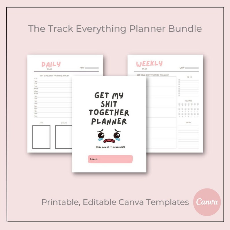 Printable get My Shit Together Planner Daily, Weekly, Monthly and ...