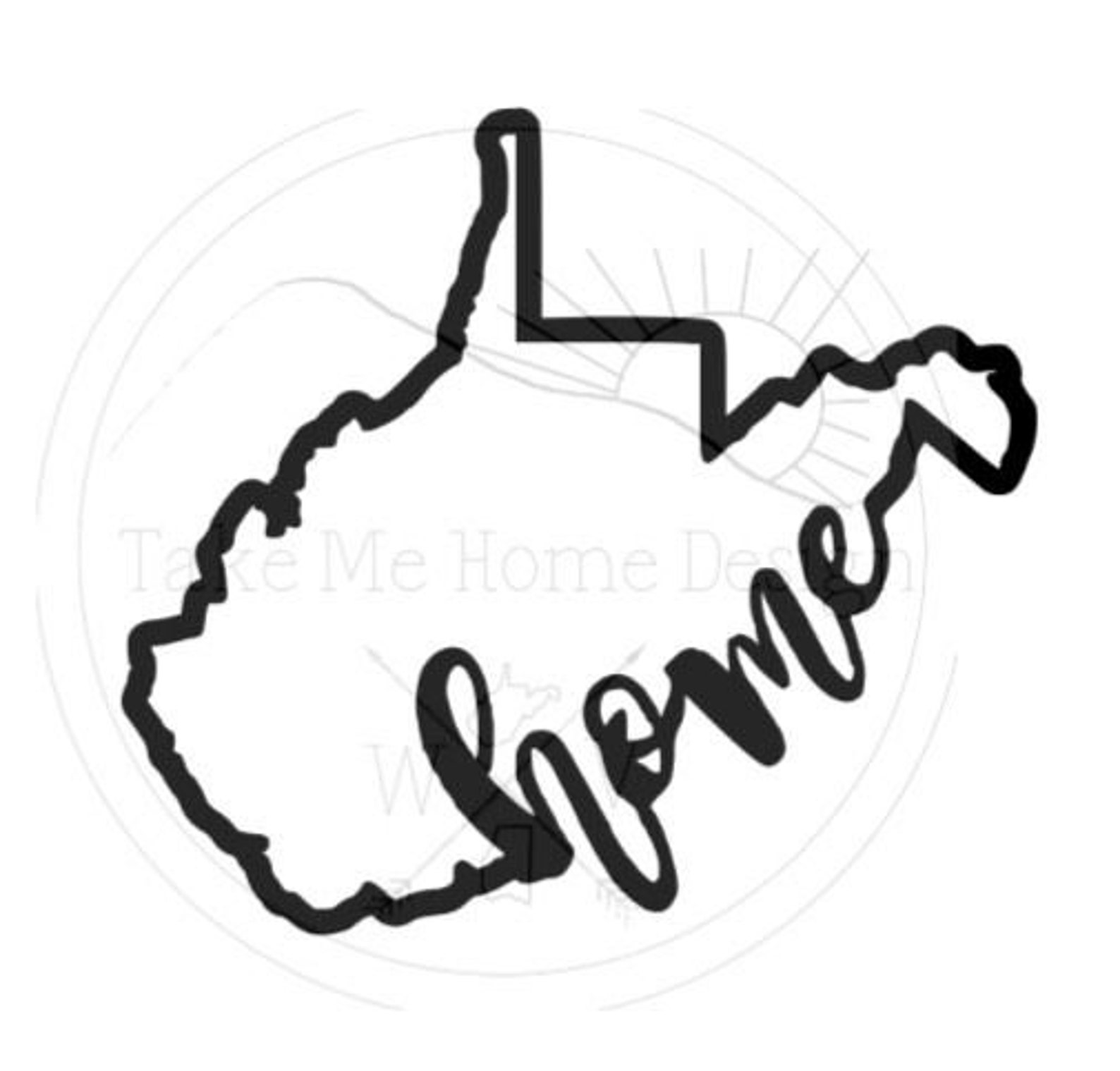 West Virginia Outline SVG DXF Cut File - Home - Etsy