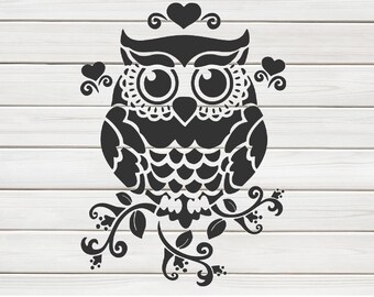 Owl Love Svg Etsy