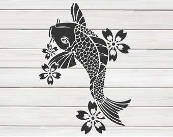 Download Koi Fish Silhouette Etsy