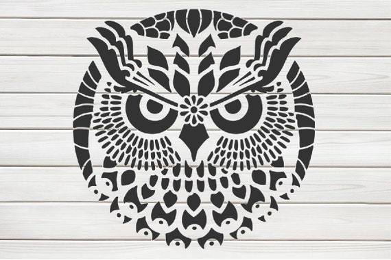 Beautiful Owl Face Stencil Model Template Design Print, Digital Download  Clipart Graphic for Dyi Craft Wall Furniture Deco , SVG, PNG, DXF - Etsy  Israel