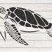 Giant Sea Turtle Stencil Model Template Design Print, Digital Download ...