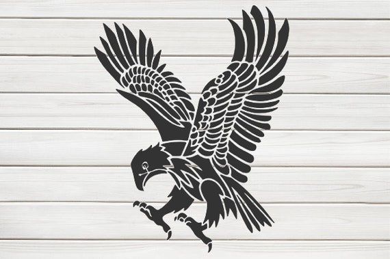 Beautiful Eagle Flying Stencil Model Image Design Print - Etsy