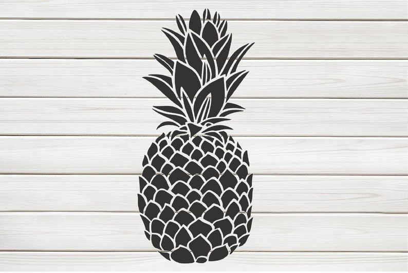 Beautiful Pineapple No2 Stencil Model Image Design Print Etsy