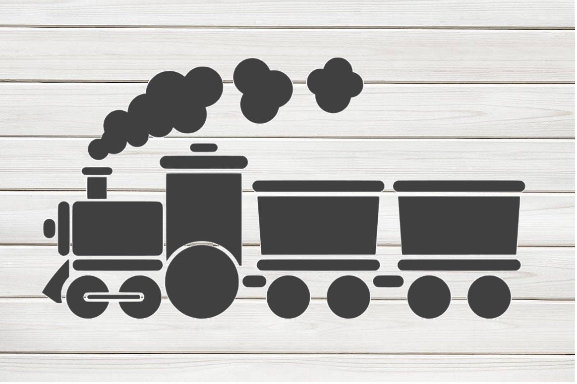 Cute Kids Toy Train Stencil Template Design Print Digital Etsy UK