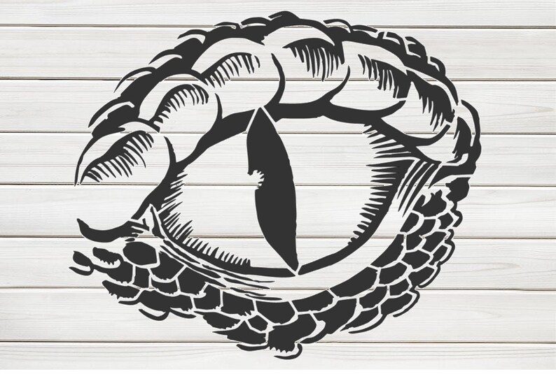 big dragon eye stencil model template design print digital etsy