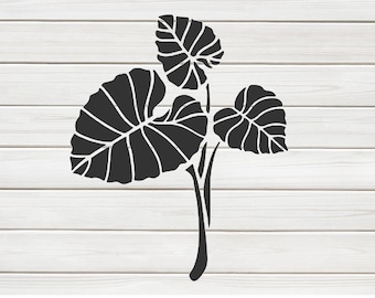 Tropical Leaves Plant Stencil Model design print, Digital Download ClipArt Graphic for Dyi craft wall furniture deco , SVG, PNG, DXF