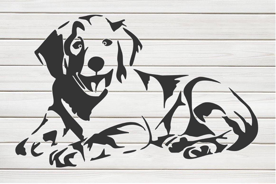 Cute Basset Hound Dog Stencil Model Image design print Digital | Etsy