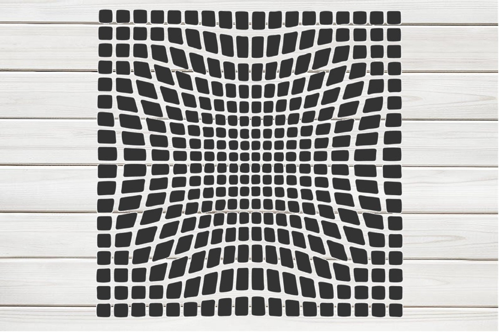 Concave Optical Illusion Stencil Model Image design print | Etsy