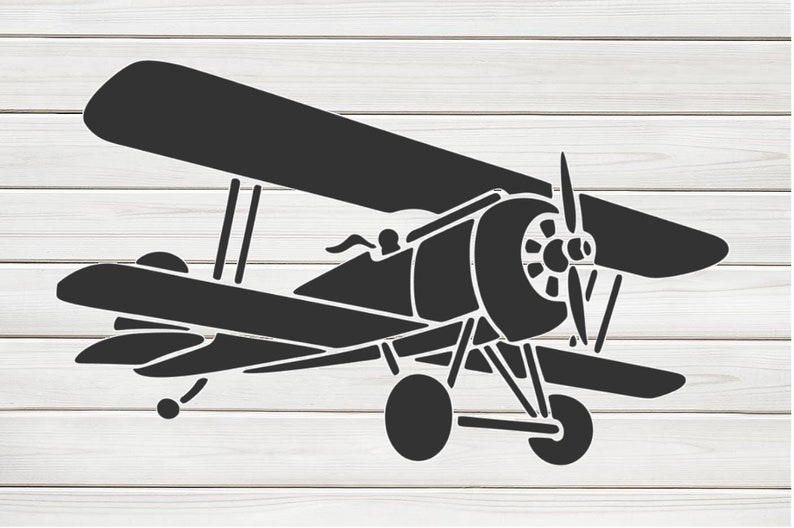 Cute Airplane Stencil Model Image design print Digital | Etsy