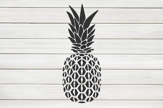 Beautiful Pineapple Stencil Model Template Design Print - Etsy