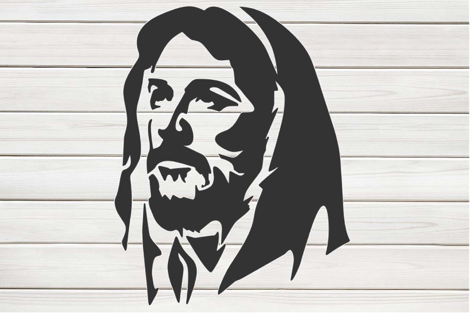 Loving Jesus Christ Face Stencil Template design print Digital Etsy