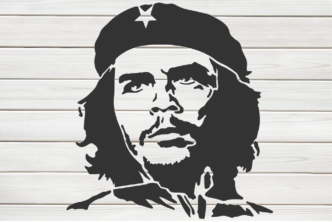 Ernesto Che Guevara Stencil Model Image Design Print Digital 