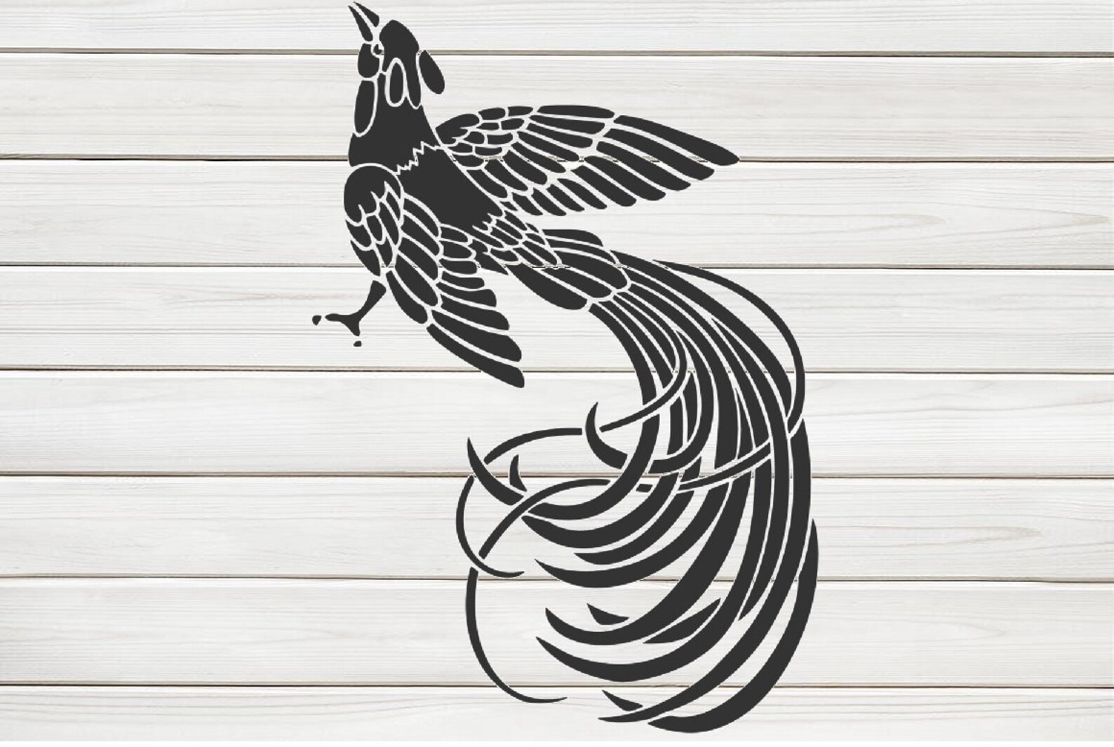 Phoenix Bird Stencil Model Template Design Print Digital - Etsy UK