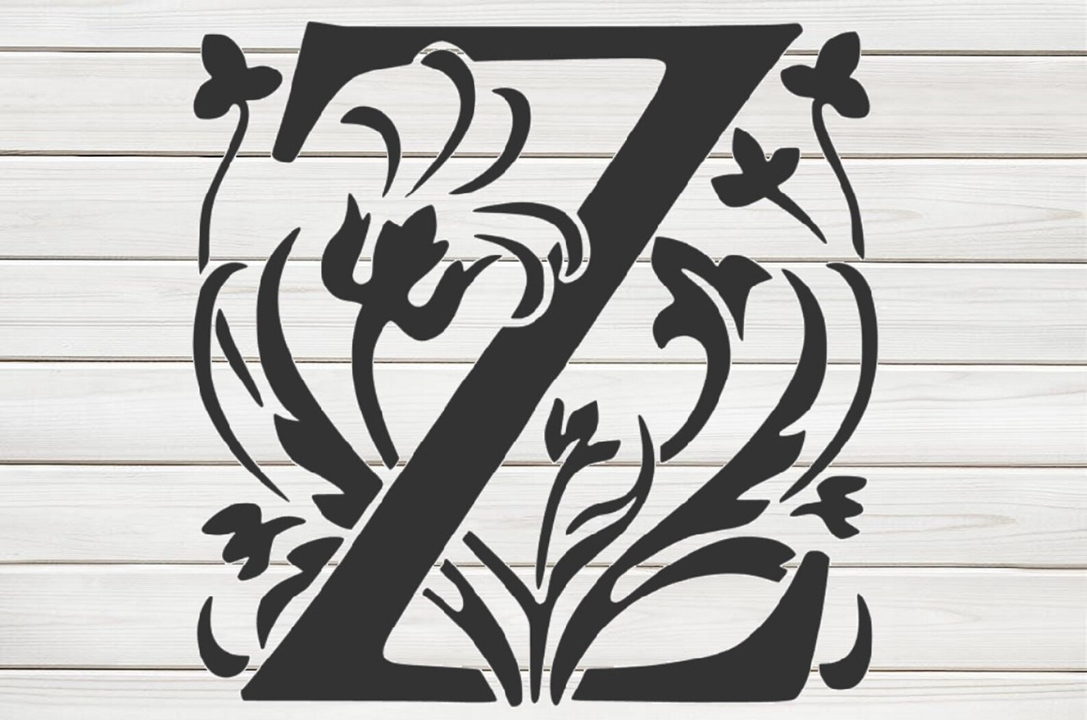 Initial Letter Z Stencil Model Image Design Print Digital Etsy