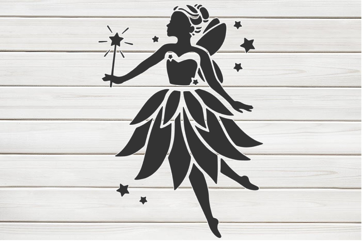 Download Angel Svg File Stencil Model Image Design Print Digital Download Fairy Godmother Design Art Collectibles Prints 330 Co Il