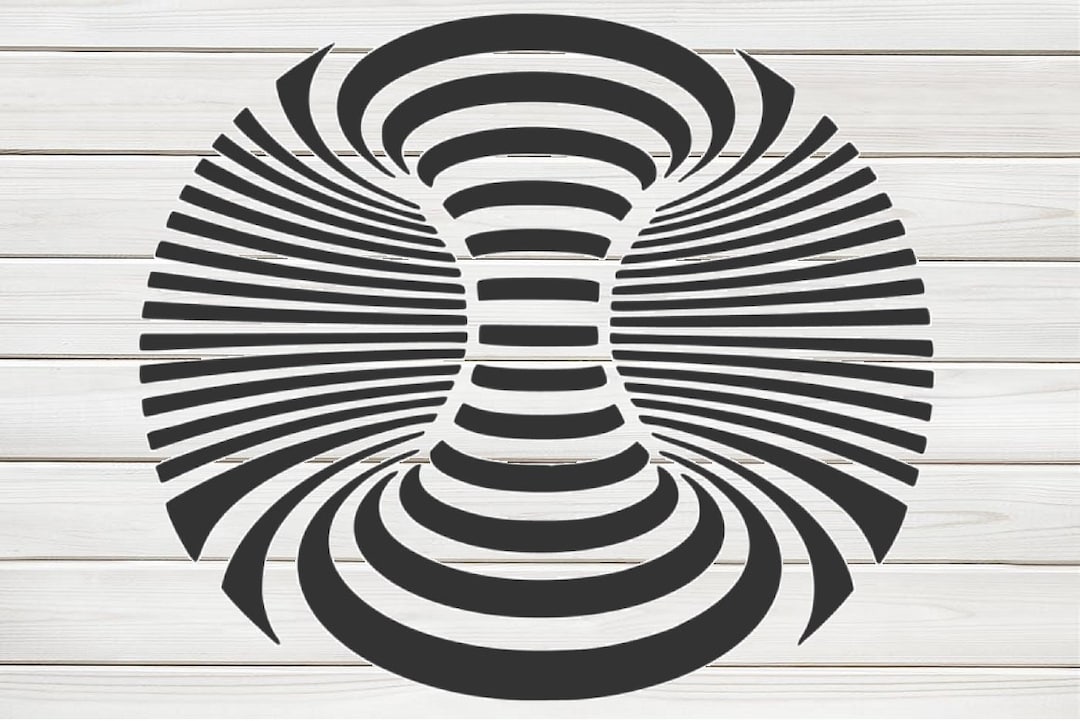 Tornado Optical Illusion Stencil Model Image design print - Etsy.de