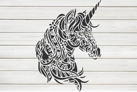 magic unicorn horse stencil model template design print etsy