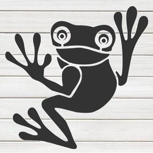Cute Funny Frog Stencil Template Model Design Print Digital Download ...
