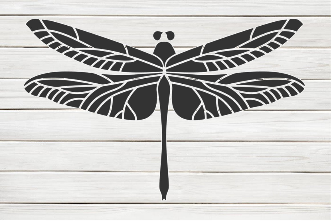 Large Dragonfly N2 Insect Stencil Model Image design print - Etsy Nederland