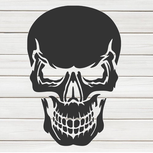 A Scary Skull Stencil Template Model Design Print Digital - Etsy Australia