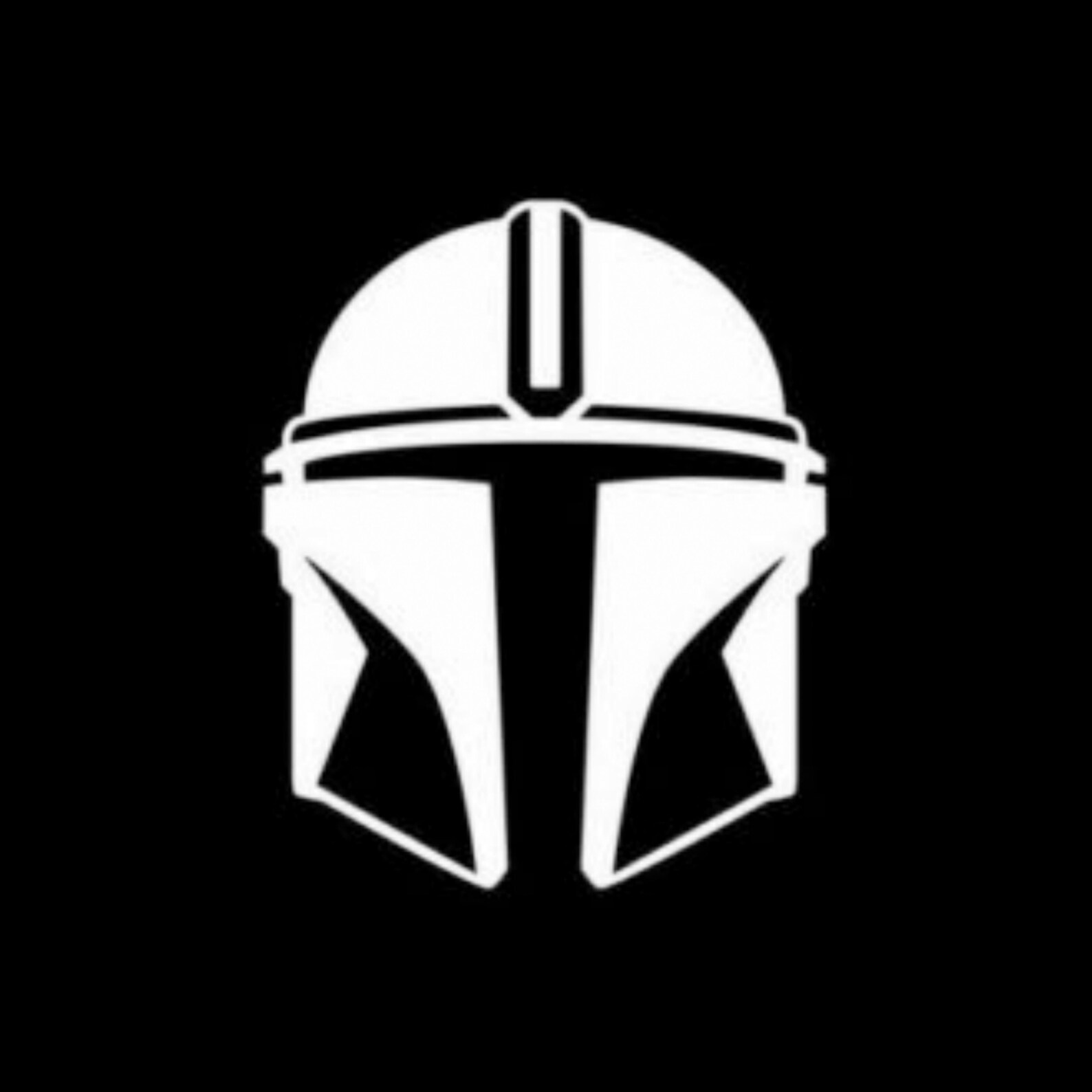 The Mandalorian Helmet Vinyl Sticker Etsy