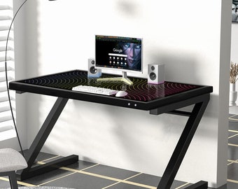 Glow Tisch, Personalisierter Schreibtisch, Touch Tisch, LED Gaming Schreibtisch, Musikstudio Schreibtisch, Holzspieltisch,