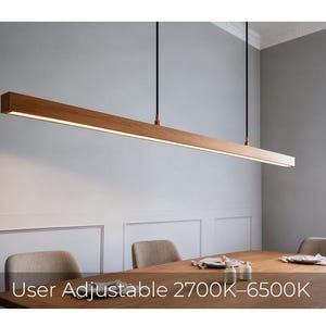 Long  linear pendant light for kitchen island and dining table: Adjustable Color Temperature, Custom-made