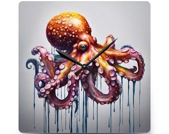 De beste octopus acryl wandklok