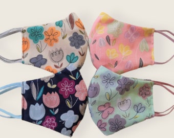 Plumeria Rosa Su Bianco Maschera Per Adulti Con Stampa Hawaiana - Foto 4