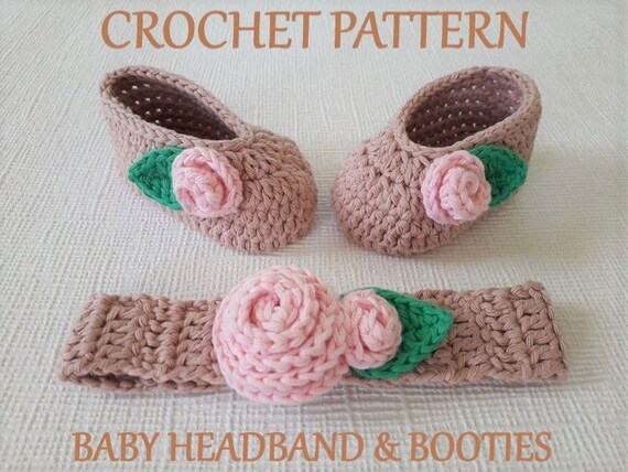 Crochet Baby Booties and Headband