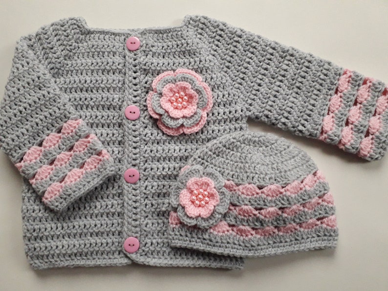 Crochet Pattern Baby Sweater and Hat Set Baby Gift Baby Etsy UK