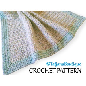 Crochet PATTERN Baby Blanket, Baby Blanket crochet pattern, crochet baby blanket pattern, warm blanket crochet pattern PDF #182.