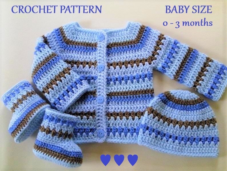 Kleding Jongenskleding Babykleding voor jongens Truien 6-9 maanden meerkleurige blauwe crème witte Baby Boy Trui en Hoeden Set 