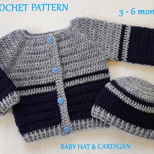 Crochet PATTERN Baby Sweater & Hat Patterns the Charlie Girl Etsy